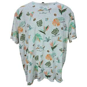 Lost In Paradise Free Planet Tropical Print Lightweight T-Shirt Large